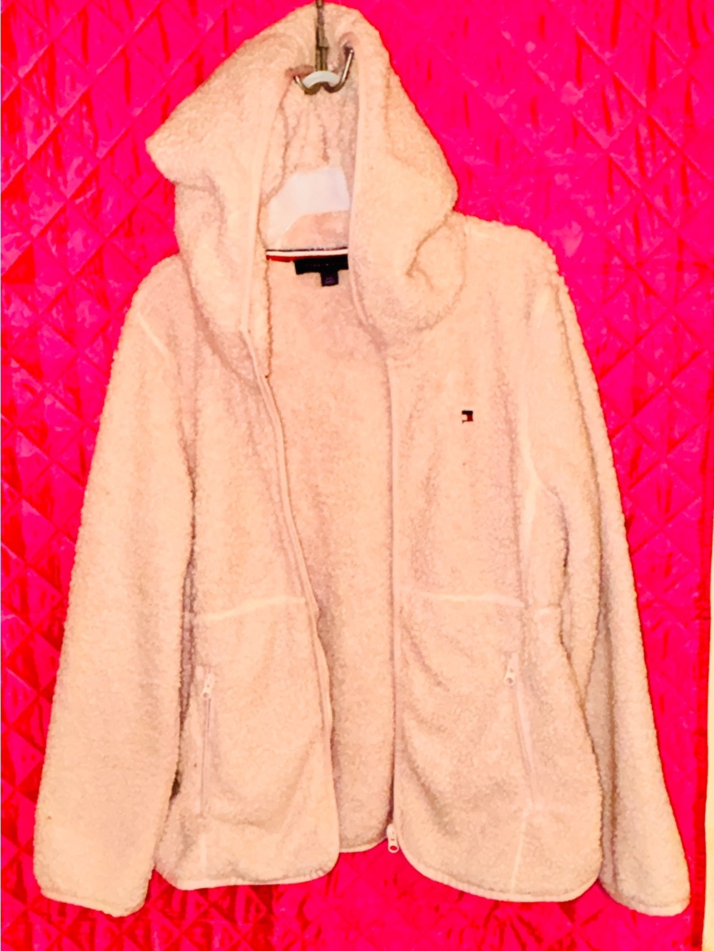 ✨ Blush‑Pink Tommy Hilfiger Sherpa Hoodie ✨